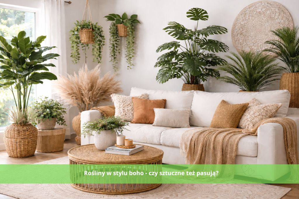 Rośliny w stylu boho - czy sztuczne też pasują?